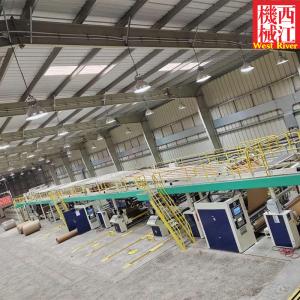 China WEST RIVER Backhoff Cruise Control System 3Ply Corrugated Cardboard Carton Production Line on sale