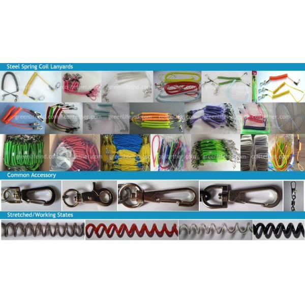 Spring String Wire Coiled Tool Lnayard Rope String Blue