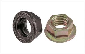Class 8 Zinc Plated Steel Hexagon Nuts With Flange DIN6923 Flange Lock Nuts