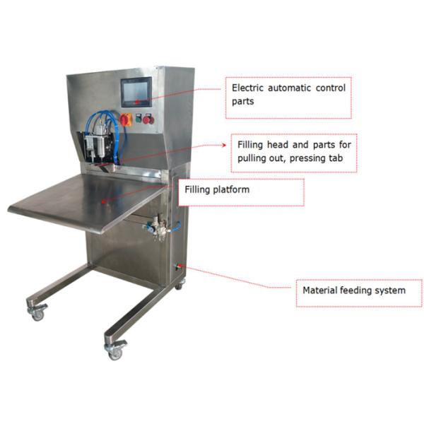 Semi Automatic 500L/H Honey Bag In Box Filling Machine 0.4KW