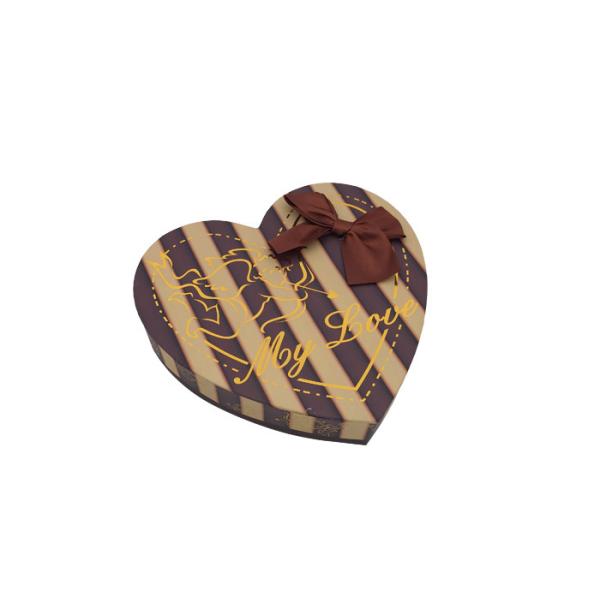 Cardboard Chocolate Presentation Boxes / Heart Shaped Valentine Box Custom