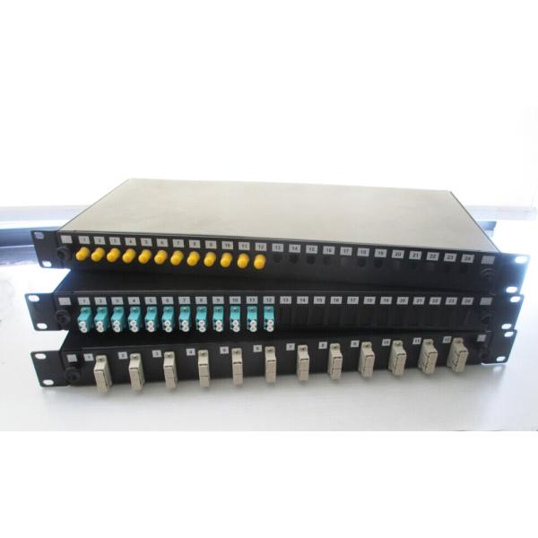 LC / UPC 48 Cores Fiber Optic Patch Panel With Stainless Steel , 2u Patch Panel