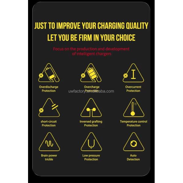 12V/10A Input 12V/2A Output Color Touch Screen Car Battery Charger for Lead-Acid and Lithium Ion Batteries Large Screen