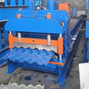 China Automatic Roofing Tile PPGI Color Steel Roll Forming Machine 0.3-0.8mm on sale
