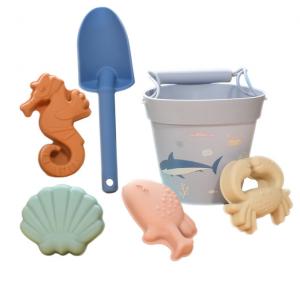 Quality Summer Sand Outdoor Children’s Toy Set Silicone Beach Bucket Set for sale