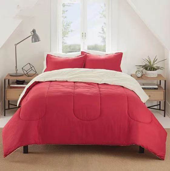 Microfiber Down Alternative Comforter - Customized Design Reversible with Two Colors Duvet Comforter Set