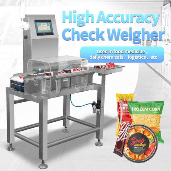 Buy Boxed Products High-Precision Belt Conveyor Checkweigher Online Weight Distributor Check Weigher With Roller Rejector at wholesale prices