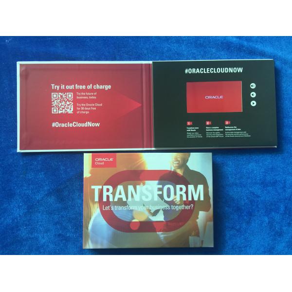 Custom Cardboard Lcd Video Greeting Card 4.3 Inch Hard Cover