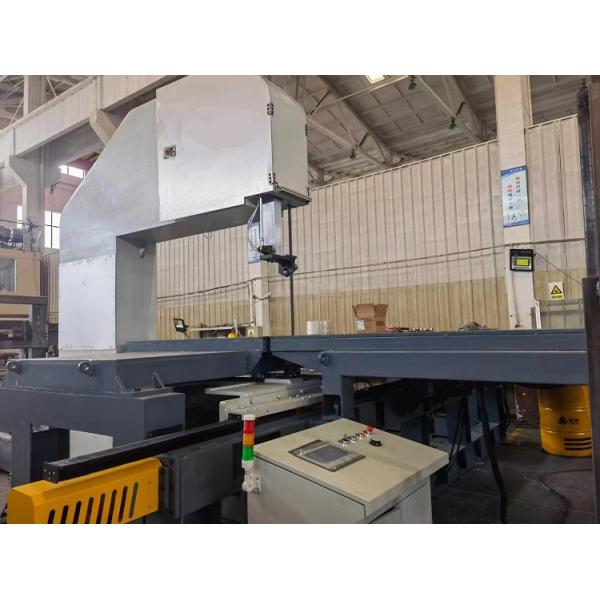 High-speed CNC vertical metal band saw machine sawing Aluminium plate and bar
