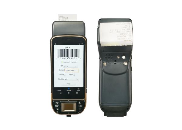 Buy Rugged mobile computer 58mm Receipt PDA Thermal Printer with Handheld Fingerprint Scanner at wholesale prices