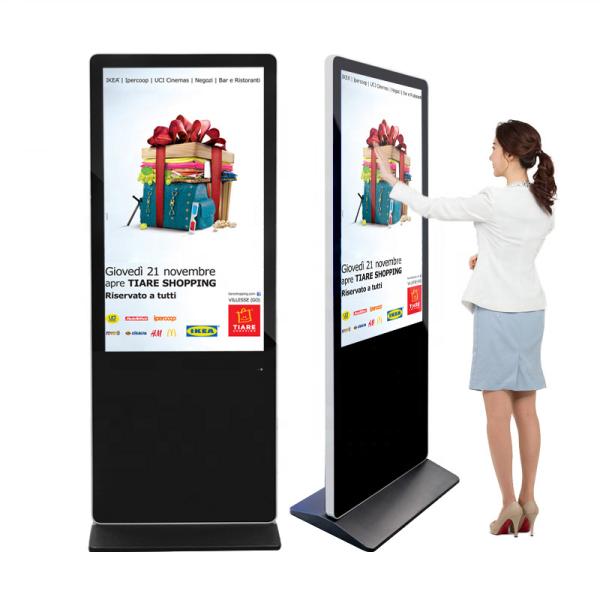 Buy 55 Inch Floor Stand Android Digital Signage LCD Advertising Touch Screen Totem Kiosk With Remote Managing Software at wholesale prices