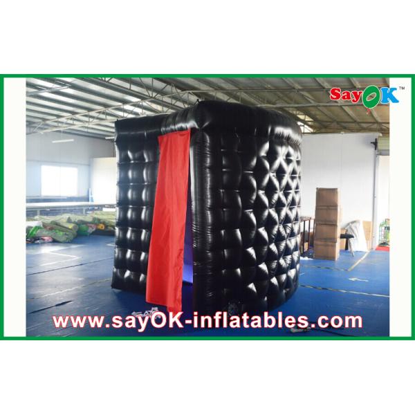 Inflatable Party Decorations PVC Coating Black Inflatable Photo Booth Rental Waterproof Strong Picture Box