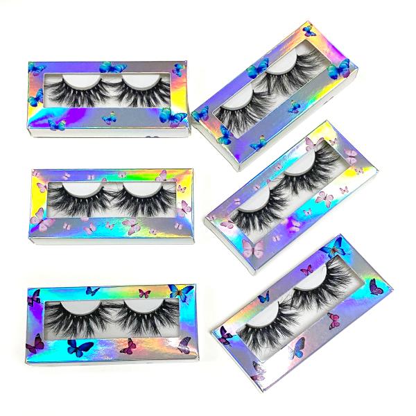 Lightweight 3D Short Natural Mink Lashes With Private Label Packaging