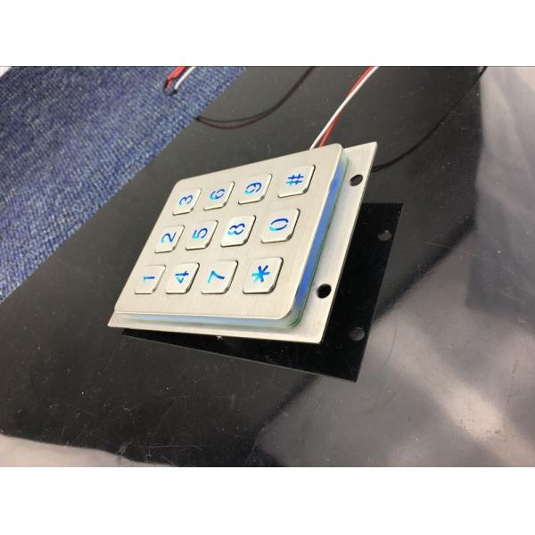 12 keys stainless steel backlit keypad for telephone entry system