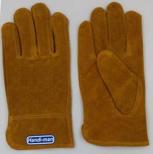 China 10 inch Cow Split Leather Working Gloves on sale