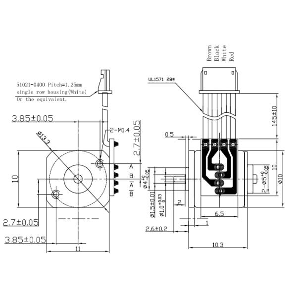 5V 2 Phase PM Stepper Motor