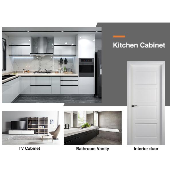 Customized Ral Color Chart Kitchen Cabinets Stylish Glossy White Solid Wood Cabinets