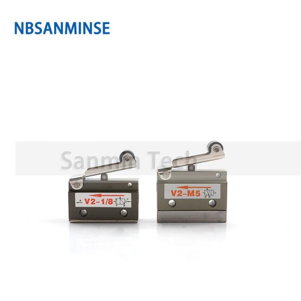 NBSANMINSE V2-M5 V2-1/8 2/2 Way Air Mechnical Control Valve Pneumatic Two Way