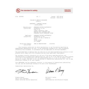 SCED ELECTRONICS CO., LTD. Certifications