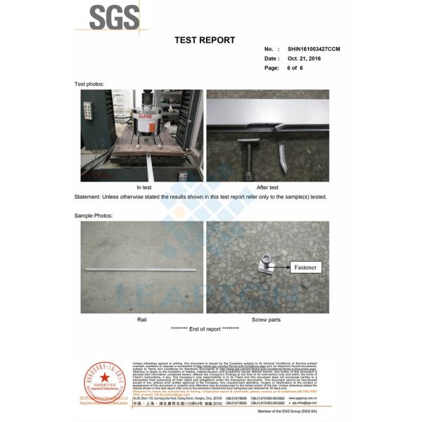 Flat Roof Incline Solar PV Mounting Systems 1200mm PV Mounting Rail MRA3