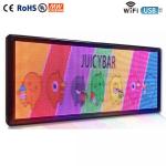 Full Color Indoor Scrolling LED Text Sign Display 96*384cm With Adjustable