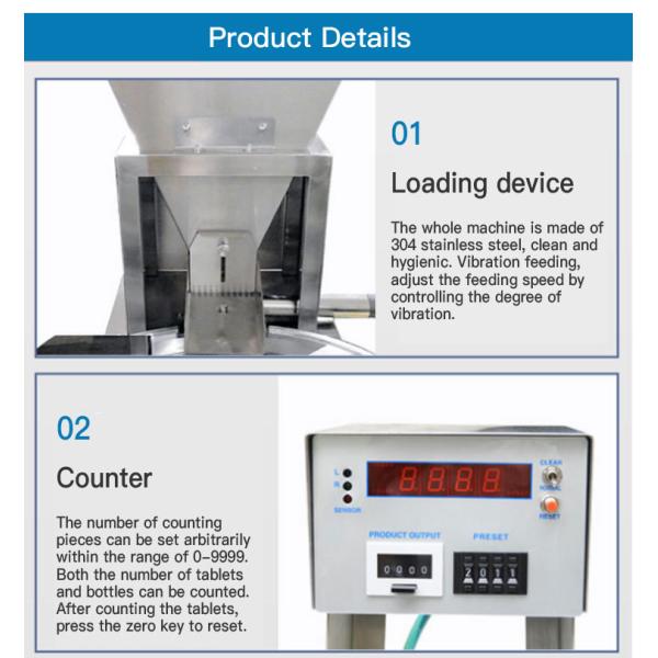 Semi Automatic Capsule Tablet Counting Machine Electronic Pill Counting Machine