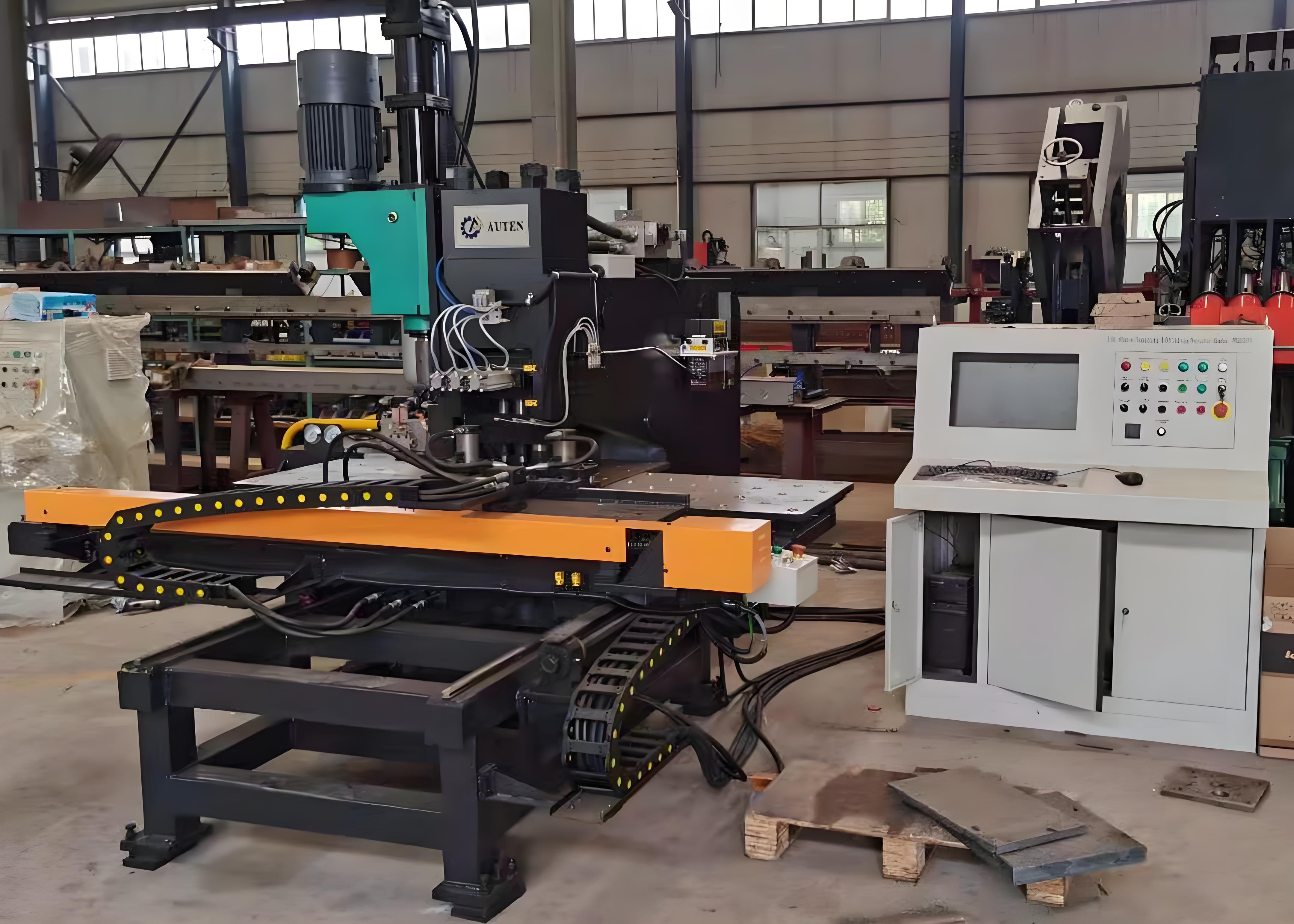 5~25mm Q235 Plate Punching Thickness CNC Plate Drilling Machine 3.2×3×2.6m Overall Dimension
