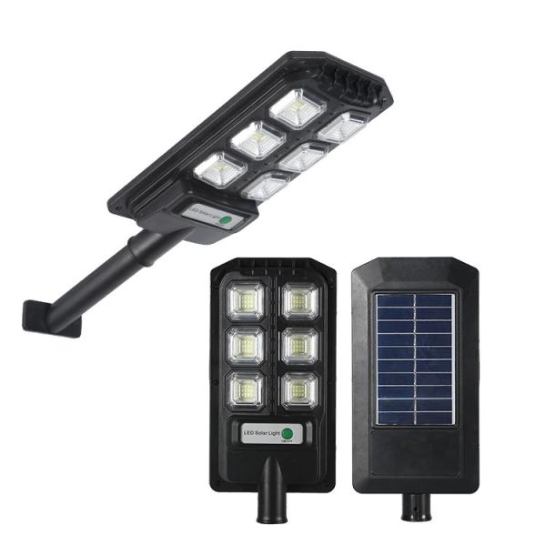 100w all in one solar led street light waterproof IP65 ABS integrated led all in one solar street light outdoor
