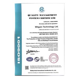Witgain Technology Limited Certifications