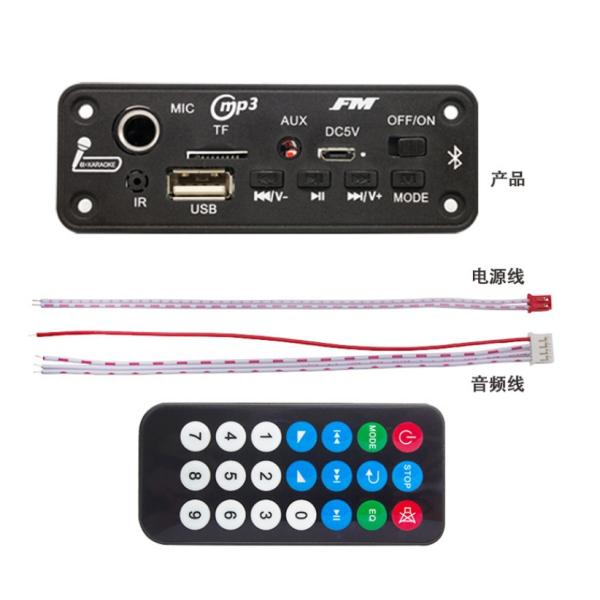2X3W BT 5.0 Card Style Decoder Board for Audio FM Radio E-Book Reading and Screen Easy