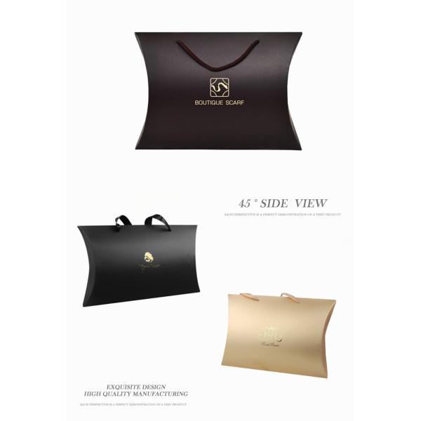 Custom Printed Paper Pillow Boxes With Handle , Personalised Packaging Boxes