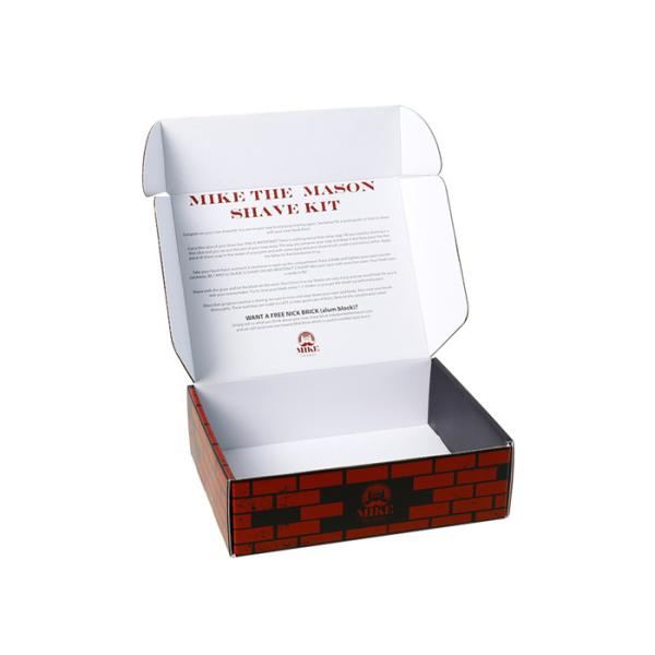 Matt Laminated Custom Made Boxes With Logo Colored Inside Corrugated Paper