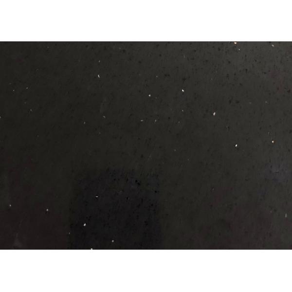 Black Engineered Quartz Stone Anti Faded Brushed Finished 6.5 Mohz Hardness
