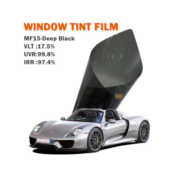 NASIDO Quality car Solar film MF15 Black 97% IRR HD Nano Ceramic anti heat window film car privacy window tint film