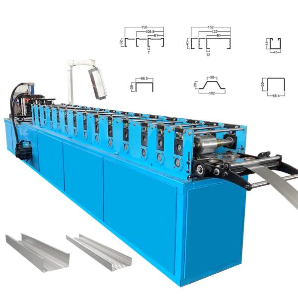 Buy C U Stud With Punching Stud And Track Roll Forming Machine With High Speed at wholesale prices