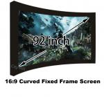 Movie Cinema 16:9 Front Projection Screen 92inch Arc Fixed Frame Projector