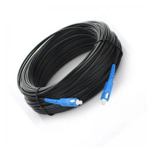 Quality PVC LSZH 2fo SM Monomode G657A FTTH Optical Fibre Drop Cable 2km 1km for sale