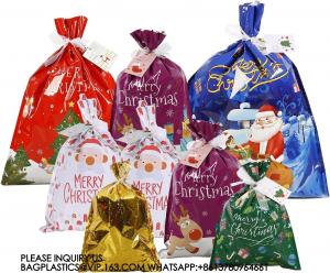 Quality Gift Bags,Assorted Size Christmas Gift Bags With Tags,Christmas Drawstring Gift Bags, Holiday Gift Wrapping Sack for sale