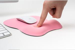 Quality Superfine Fibre Memory Foam Mouse Pad With Wrist Support for sale