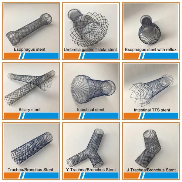 Disposable metallic covered trachea bronchus stent with Nitinol wire