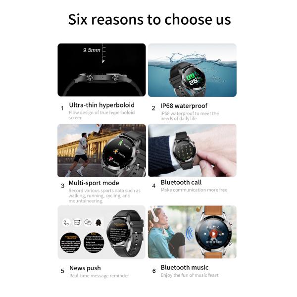 Modern Round Shape Smartwatch HL05 Full Touch Smart Bracelet