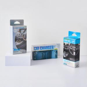 Custom Logo Small Box Charger Foldable Art Paper Package Box With Display Window