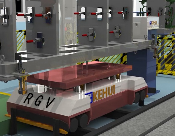 Military Intelligent Robotic Assembly Line , Welding Flexible Robot Production Line