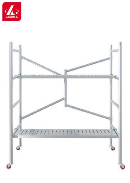 Buy 2m Folding aluminium mobile scaffolding tower Working Bench Outside at wholesale prices