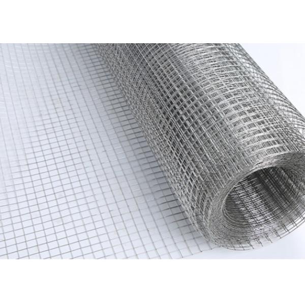 Silver Color Fence 2*2cm Galvanized Welded Wire Mesh Rolls Carbon Steel