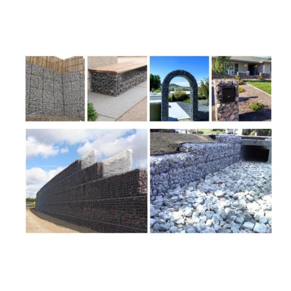 Welded Retaining Wall Gabion Baskets Customized Size Long Life Span