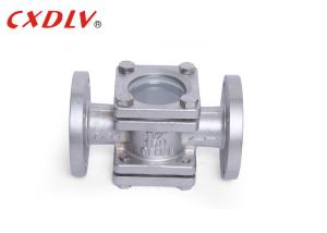 China DIN Double Borosilicate Window Visual Flow Indicator Sight Glass Valve on sale