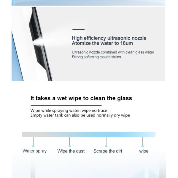 Household Smart Home Cleaning Appliance with Dual Water Spray Function and 500mAn Battery