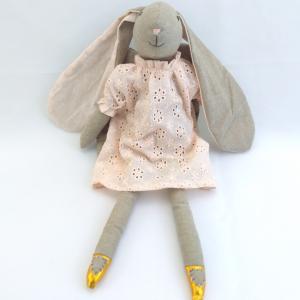 Buy cheap Linen Soft Plush Toy Stuffed Bunny With Dress Skin Friendly For Girls Gifts from wholesalers