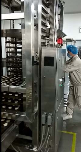 Assembly Trolley Loader Unloader Semi Automatic Bread Production Line